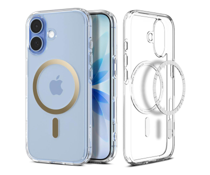 Etui do telefonów SPIGEN Ultra Hybrid Mag Magsafe do Iphone 17 Clear/Gold 8800283315141